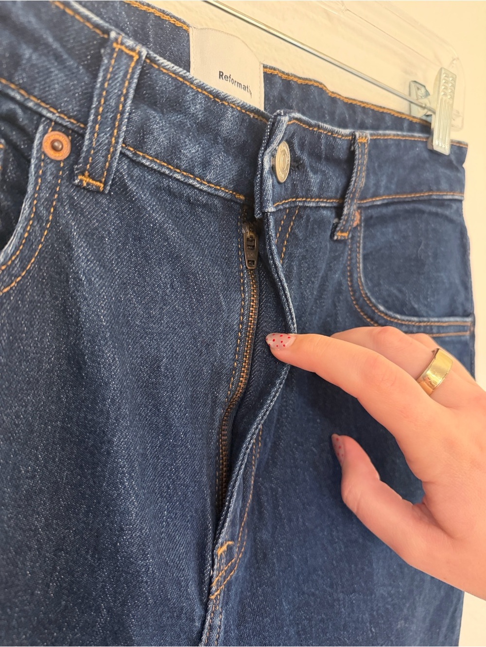 Reformation Jax Stretch High Rise Straight Jeans - Picture 6 of 9